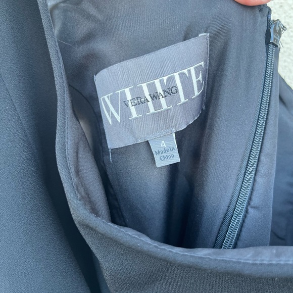 Vera Wang black short bridesmaid dress size 4 one shoulder David’s Bridal - Picture 8 of 12